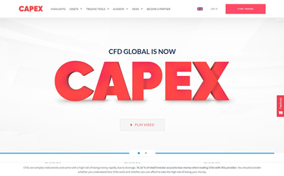 Capex homepage overview